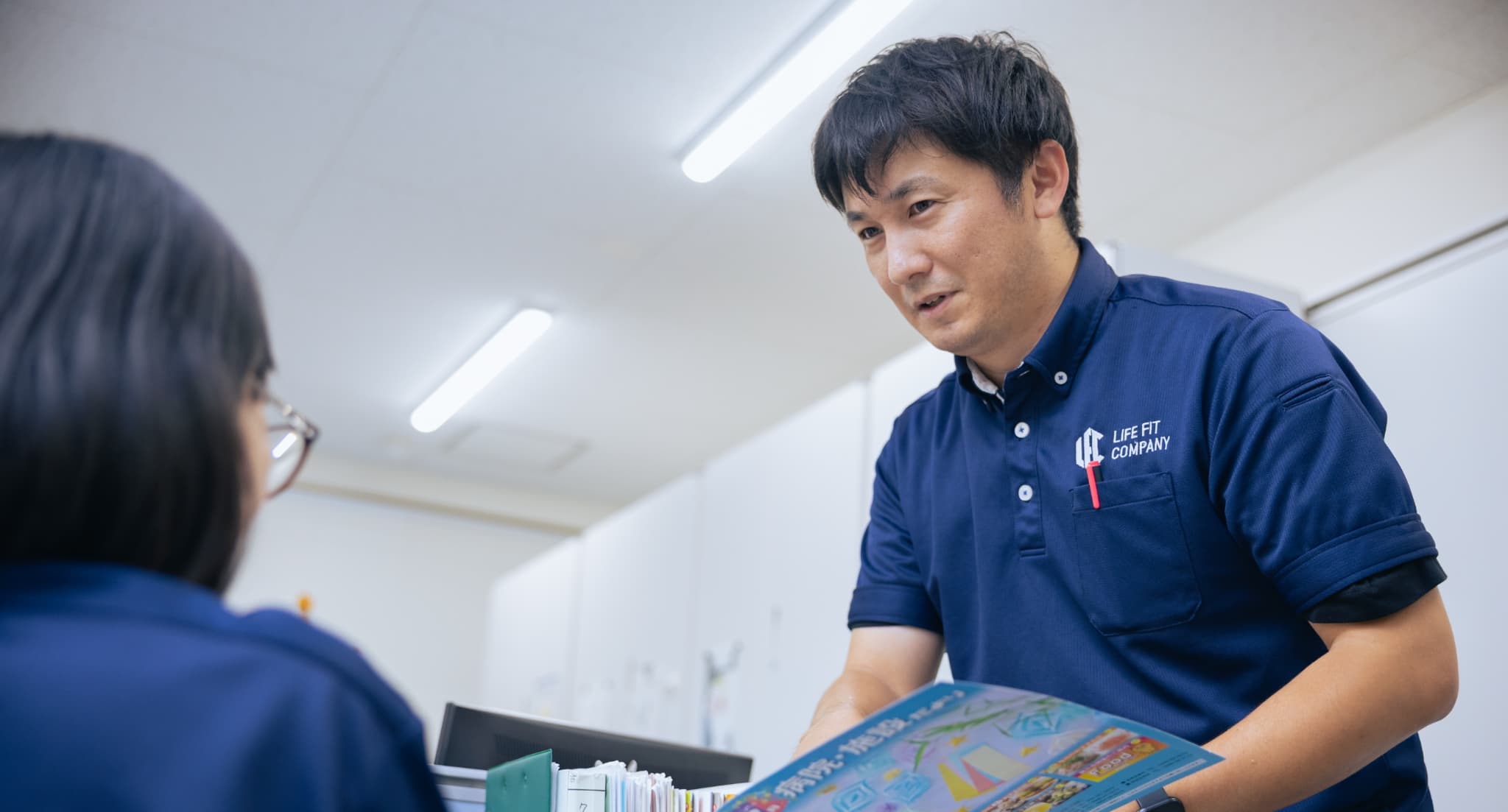 会話をする様子